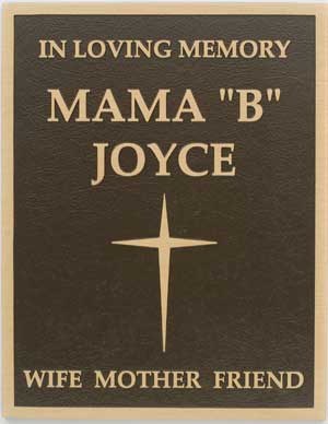 bronze church plaque